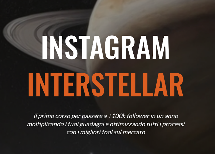 [GRATIS] Instagram Interstellar di Gabriele Venturini