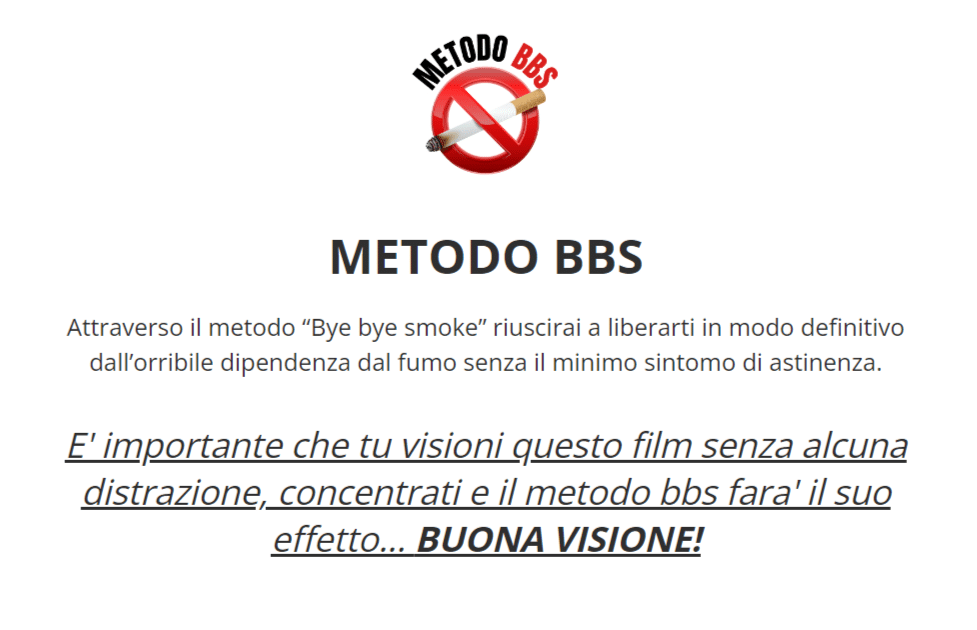 [GRATIS] Come smettere di fumare di Metodo bye bye smoke