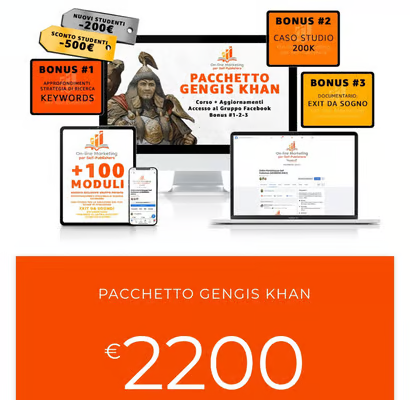 [GRATIS] Online marketing per self-publishers, pacchetto Gengis Khan di Alessandro Arnao